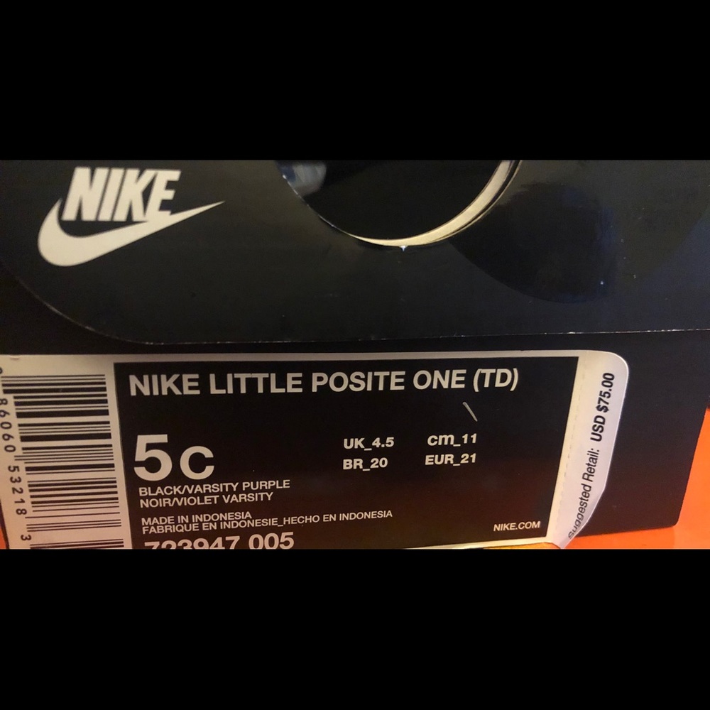 Nike little posite one toddler boy black